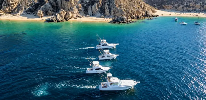 Top Anglers boats off El Arco, Cabo San Lucas