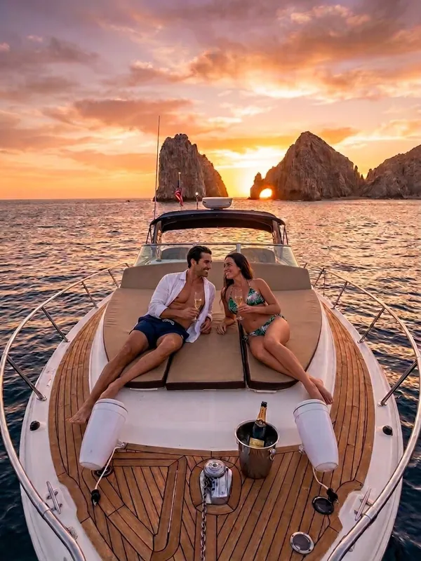 Just the two of you on a private yacht in Cabo San Lucas